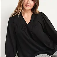 Хлопковая блуза с объемным рукавом , oversize , old navy