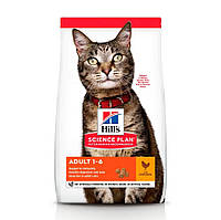 Сухой корм для кошек Hill's Science Plan Feline Adult Chicken с курицей 300 г (052742030791) GG, код: 7664452