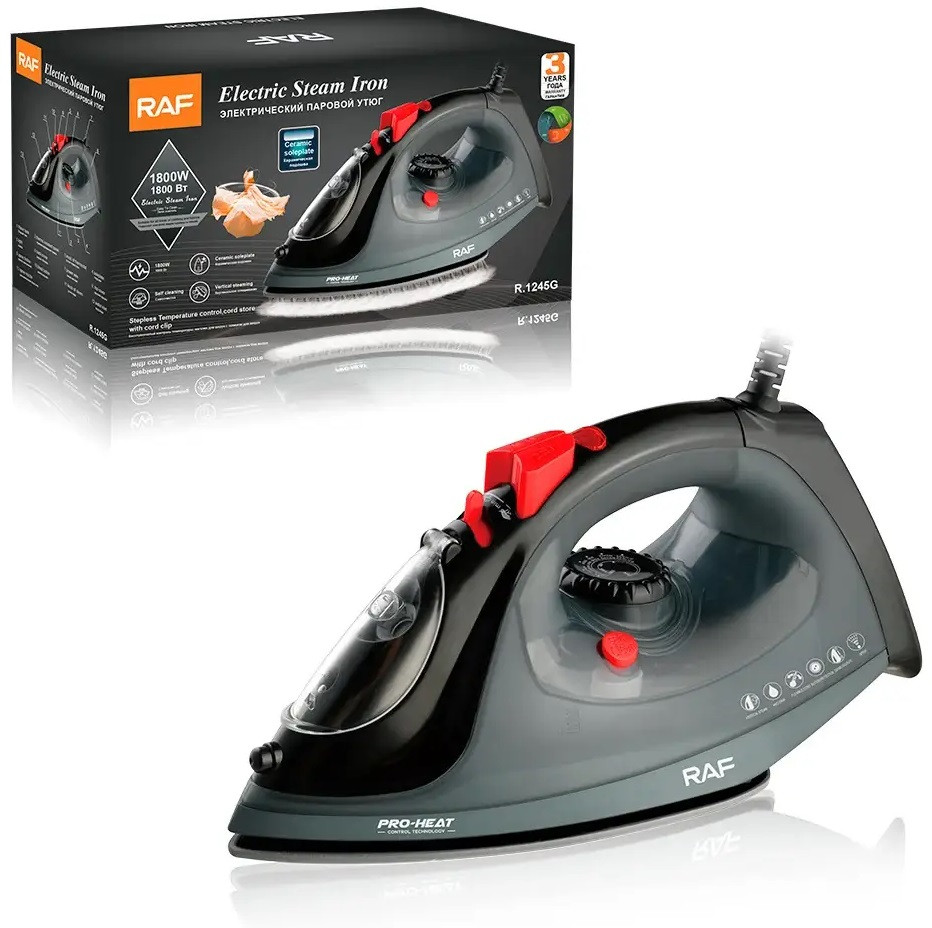 Електрична праска RAF R.1245 з функцією відпарювача, фото 1
