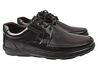 Туфлі чоловічі з натуральної шкіри на низькому ходу колір Чорний Giorgio 15-21DTC 43 GG, код: 7366803