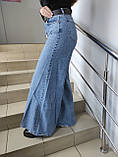 Джинси Sessanta жіночі кльош від бедра широкі 28 блакитні, фото 5
