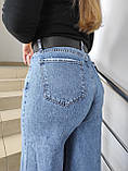 Джинси Sessanta жіночі кльош від бедра широкі 28 блакитні, фото 8