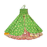 Спідниця-сарафан Karma Літній Шовковий Двошаровий Розмір вільний Зелений (24513) SC, код: 5552708