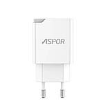 Мережевий зарядний пристрій Aspor A827 IQ (USB 2.4A) — білий SC, код: 8372463, фото 3