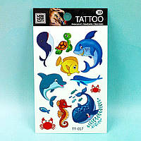 Детские татуировки TATTOO Морские животные TT-017