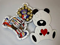 Сладкий подарочный бокс для девушки с конфетками набор в форме медведя для жены, мамы, ребенка SSbox-16