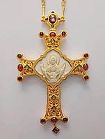 Крест наперсный наградной с камнями для священника