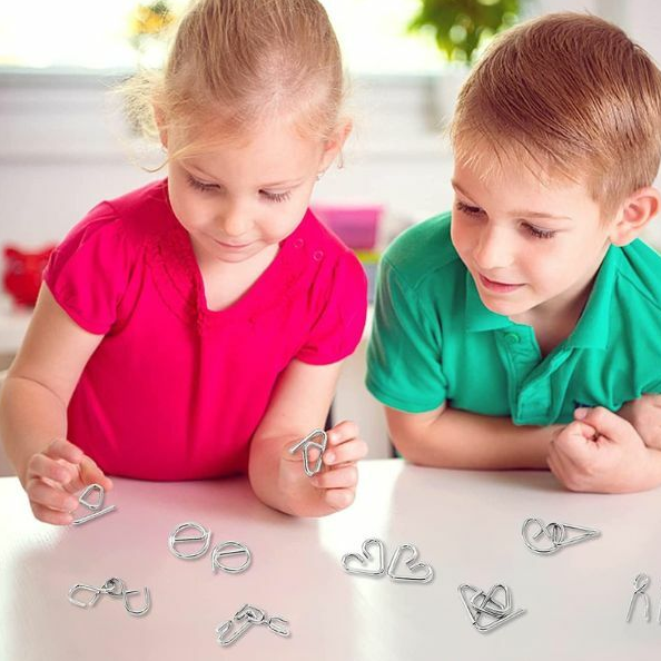 Дитячі розвиваючі іграшки для дітей набір металевих головоломок, фото 1