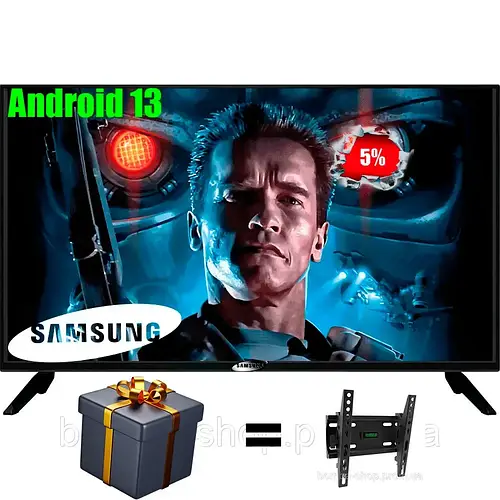 Телевизор Samsung 45 дюйма Smart TV Android 13 Wi-Fi новинка 2024 ...
