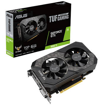 Відеокарта ASUS GTX 1660 Ti 6GB 192 bit Tuf Gaming Evo TOP Edition (TUF-GTX1660TI-T6G-EVO-GAMING) (Б/В)