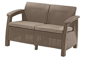 Диван для саду и тераси Keter Corfu II Love Seat 258974 капучино