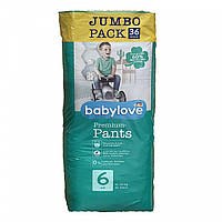 Подгузники-трусики Babylove Premium 6 xxl JUMBOPACK 18-30 кг 36 шт TV, код: 8173152