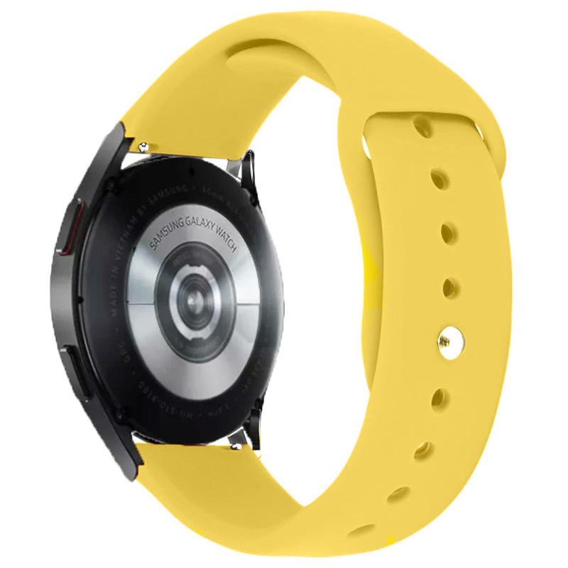 Силіконовий ремінець Sport для Smart Watch 20mm Жовтий / Yellow, фото 1