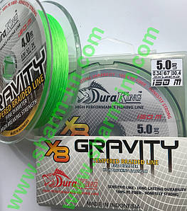 Плетений шнур DuraKing Gravity X8 Braid 150 м #2,0 (0.23 мм/16,3 кг) Fluo Green