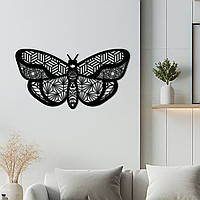 Картина лофт, настенный декор для дома "Бабочка - Орнамент", декоративное панно 60x33 см