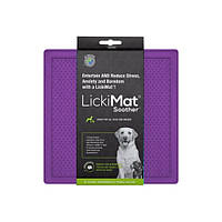 Лизальный коврик антистресс для собак LickiMat Soother (Фиолетовый), третий уровень сложности, мягкая основа