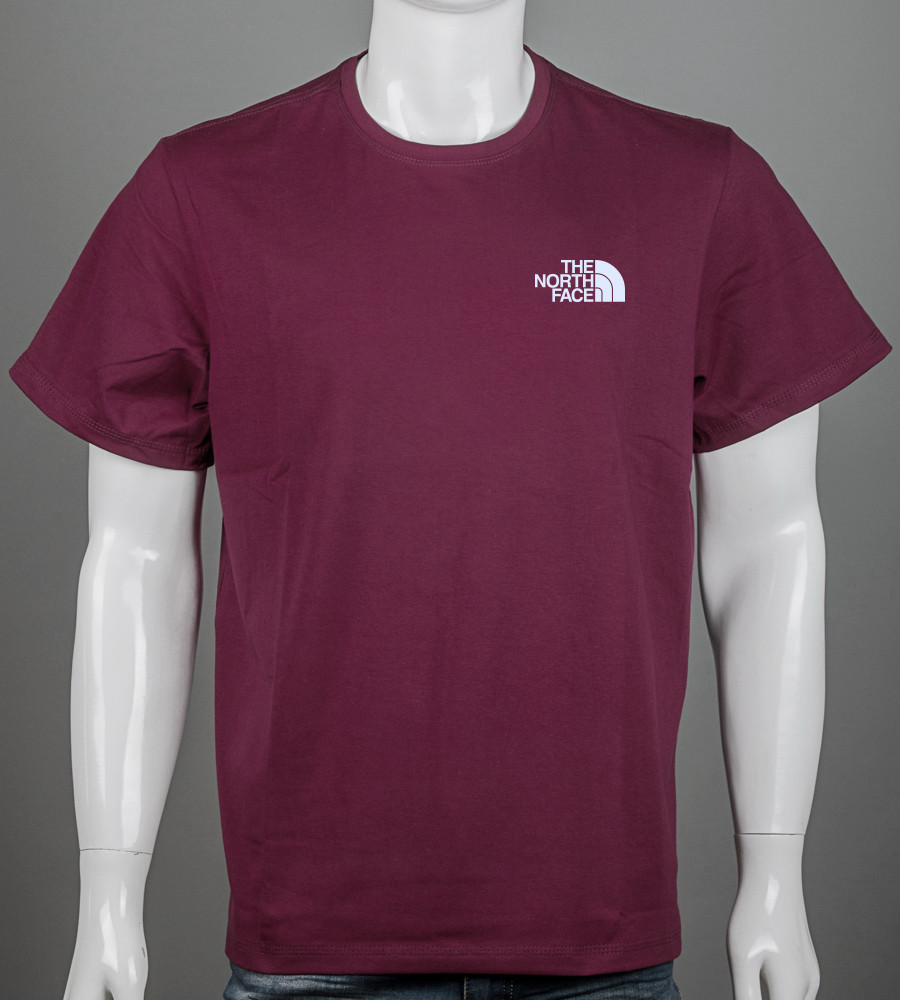 Футболка батал The North Face 2305б (Уп.4 шт. 3XL,4XL), Марсала