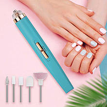 Фрезер Flawless Salon Nails EL-2064 для манікюру та педикюру, Блакитний