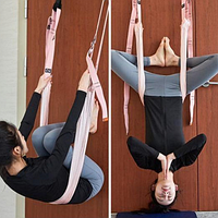 Полотно rope для флай йоги растяжка и тренировка мышц, Гамак-резинка для аэройоги воздушной гимнастики