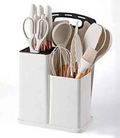 Набори кухонного приладдя Kitchenware Set набір ножів лопаток із дощечкою Білий