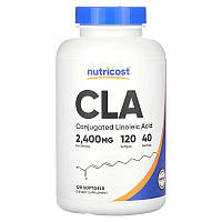 Nutricost CLA КЛК конъюгированная линолевая кислота для похудения. 2400 мг, 120 капсул