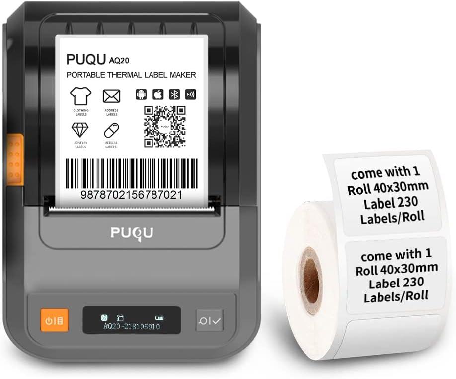 PUQU AQ20 Label Maker принтер для изготовления этикеток Bluetooth, беспроводной термопринтер этикеток - фото 1 - id-p2163935055
