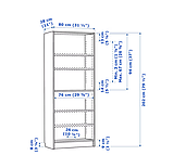 Книжкова шафа IKEA BILLY  Темно-коричнева імітація. дуб 804.927.82, фото 2