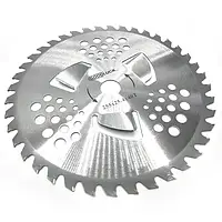 Диск для бензокоси 40т зубів з победітовими напайками та трьома підрізами 255мм Geo-Lux