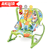 Детское кресло-качалка Шезлонг с погремушками детский Укачивающий центр для детей, новорожденных Вибрация Cor