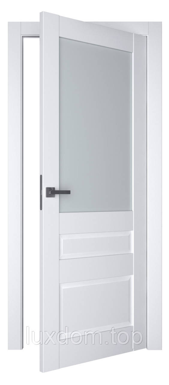 Двері модель 608 Білий мат (засклена) - фото 2 - id-p2163920124