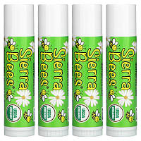 Sierra Bees Органические бальзамы для губ мятный взрыв. 4 штуки в упаковке весом 4,25 г каждый