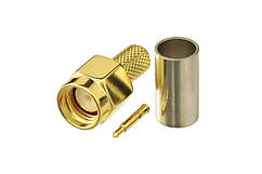 50 шт - Роз'єм SMA M на кабель RG58 для радіообладнання