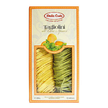 Макарони DALLA COSTA Tagliolini з яйцем та шпинатом, 250 г