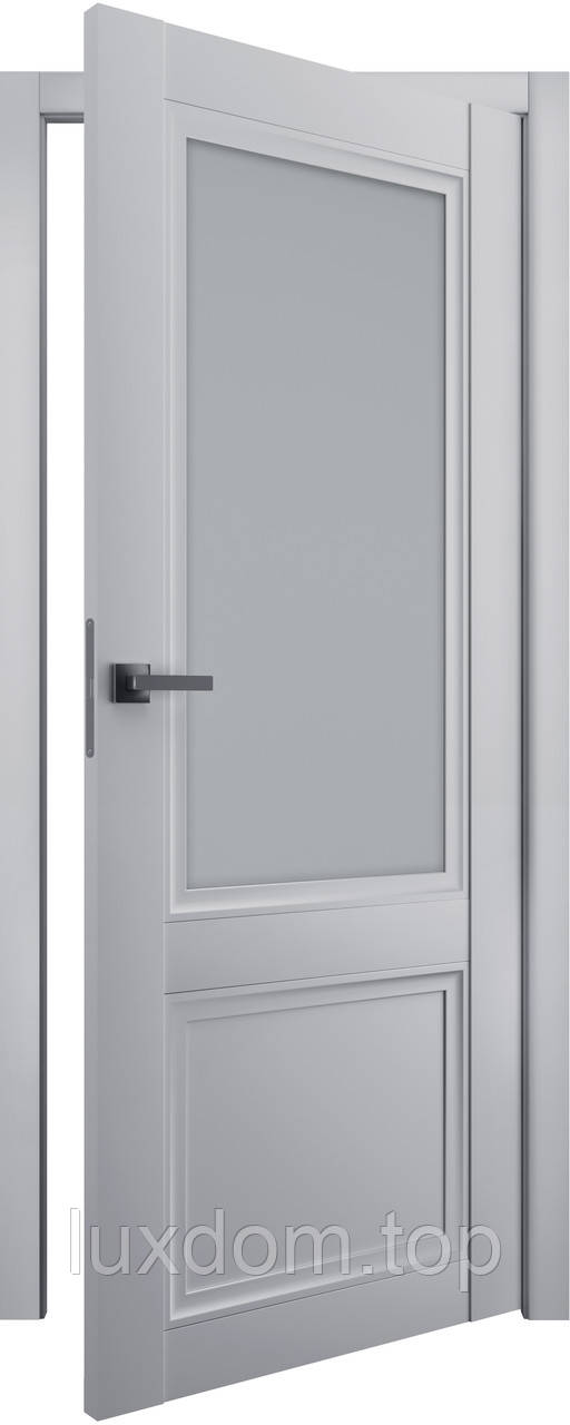Двері модель 402 Сірий (засклена) - фото 2 - id-p2163920157