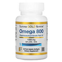 California Gold Nutrition Omega 800 80% EPA/DHA 1000 mg 30 капсул DS