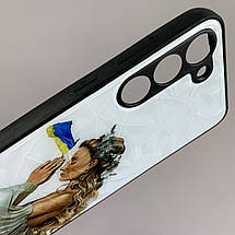 Чохол для Samsung Galaxy S23 Plus патріотичний чохол з українкою дівчинкою на самсунг с23 плюс білий f8e, фото 4