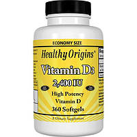 Витамины и минералы Healthy Origins Vitamin D3 2400 IU, 360 капсул DS