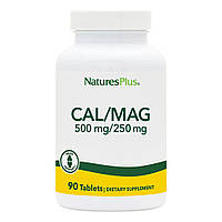 Витамины и минералы Natures Plus Cal/Mag 500 mg/250 mg, 90 таблеток DS