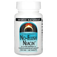 Source Naturals No-Flush Niacin 500 mg 60 таблеток Lodgi