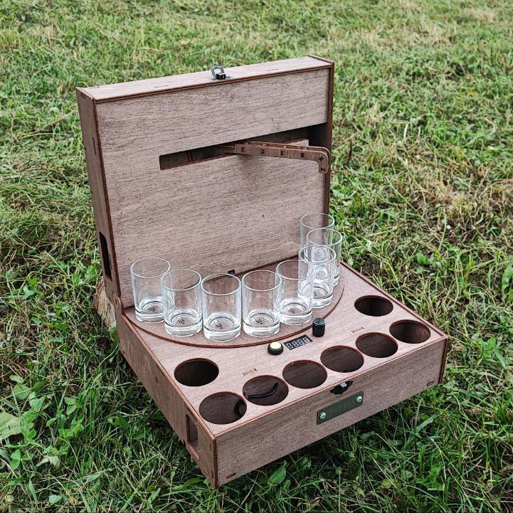 Наливатор для алкоголю на 8 чарок Дозатор алкогольних напоїв Автоматичний дозатор алкоголю, фото 1