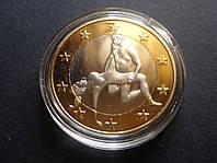 Сувенирная эротическая монета 6 ЕВРО (Камасутра №2)