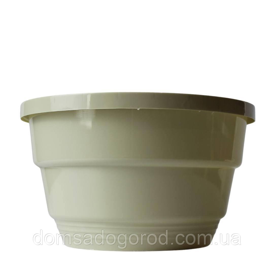 Горшок підвісний D 23. 3,7 л. "LOT PLAST" кремові КОМПЛЕКТ з Гачком