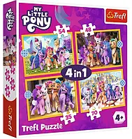 Пазли Trefl 4 в 1 (35,48,54,70) ел. - Знайомтесь з маленькими Поні Hasbro, My Little Pony, 35,48,54,70 елементів (34624)