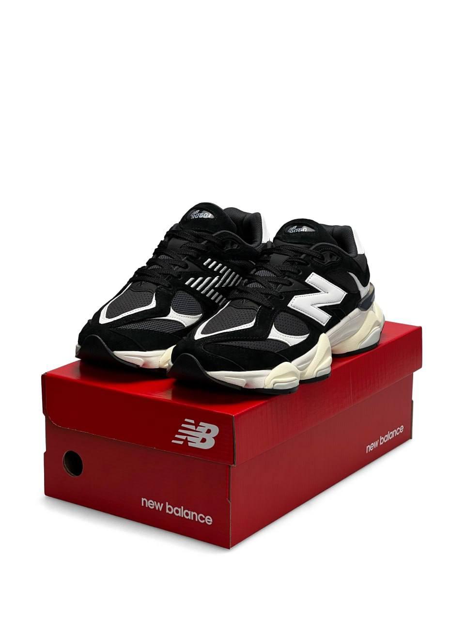 Чоловічі кросівки New Balance 9060 Black White (Чорні) Взуття Нью Беланс 9060 натуральна замша сітка демісезон