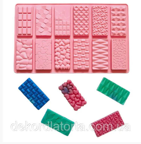 Форма силіконова Шоколадки 12 шт.