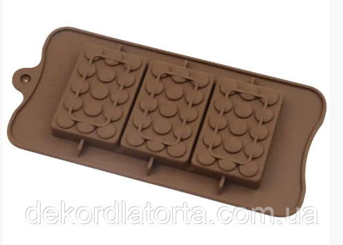 Силіконова форма Плитки шоколаду з дропсами