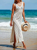 Женская пляжная туника с боковым разрезом