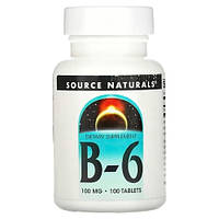 Source Naturals B-6 100 mg 100 таблеток MS