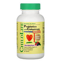 ChildLife Probiotics with Colostrum 92 жувальних таблеток CDL-11100 PS