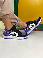 Nike Air Jordan Retro 1 Low Violet White Black 36